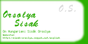 orsolya sisak business card